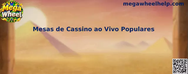 Mesas de Cassino ao Vivo