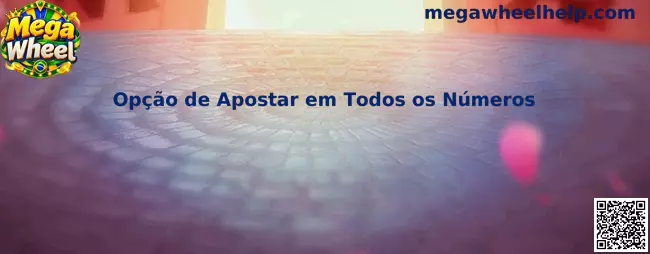 Opção de Apostar em Todos os Números no Mega Wheel